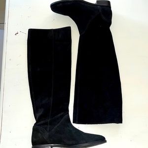 Gianni Bini brand new black genuine suede riding/moto boots 6